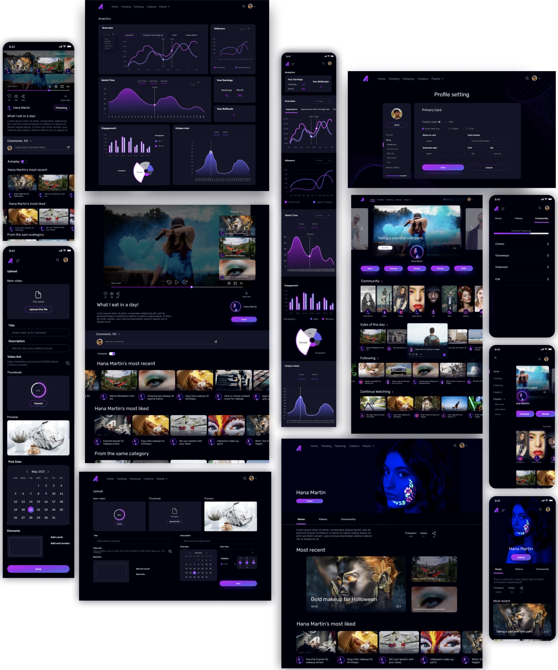 Collage of Avybe application